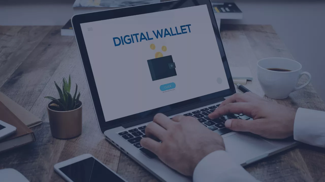 Man using a digital wallet