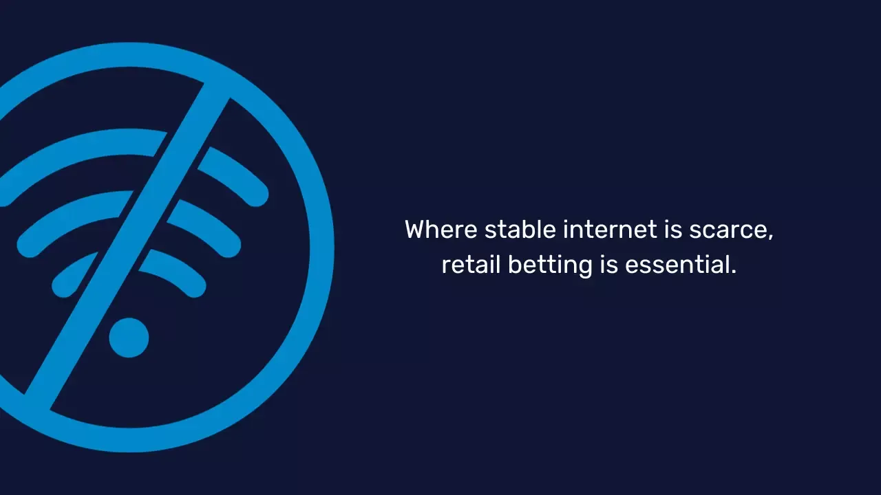 Retail betting and internet connection